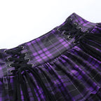 Black Checkered Women's Gothic Skirt Women Pleated Plaid Skirts Spring Autumn Girl Hip Hop Female Punk Goth Mini Skirt Clubwear