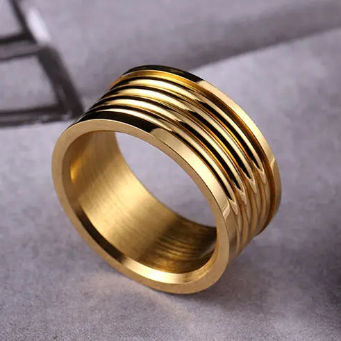 10MM Wide Trendy Stainless Steel Ring For Woman And Man