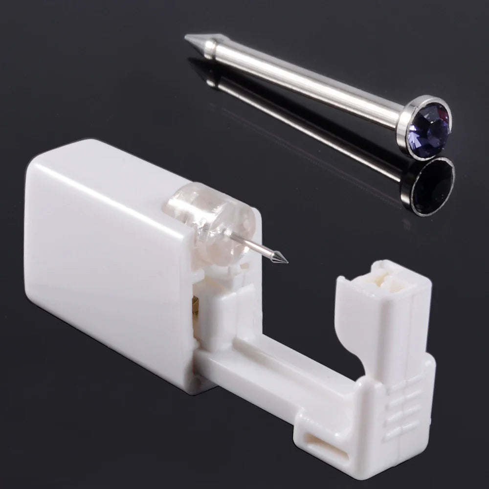1 Unit Disposable Safe Sterile Piercing Unit For Gem Nose Studs Piercing Gun Piercer Tool Machine Kit Earring Studs Body Jewelry