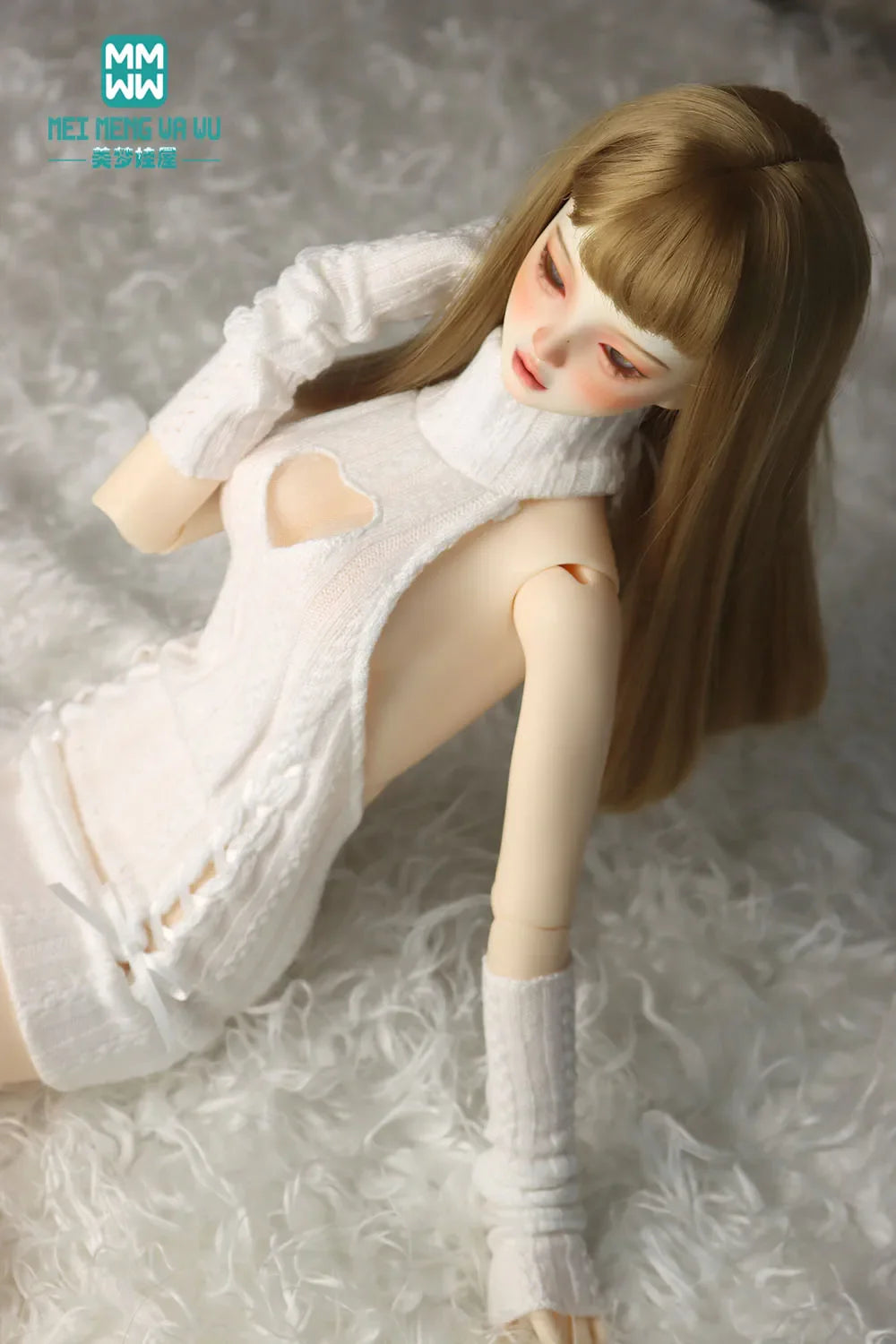 1/4 1/3 BJD clothes DD SD DDL MSD doll fashion hanging neck hanging neck sweater dress Arm sleeve