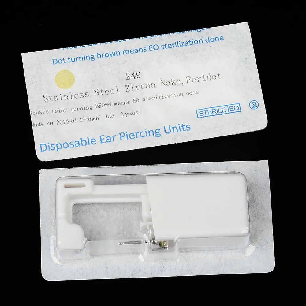 1 Unit Disposable Safe Sterile Piercing Unit For Gem Nose Studs Piercing Gun Piercer Tool Machine Kit Earring Studs Body Jewelry