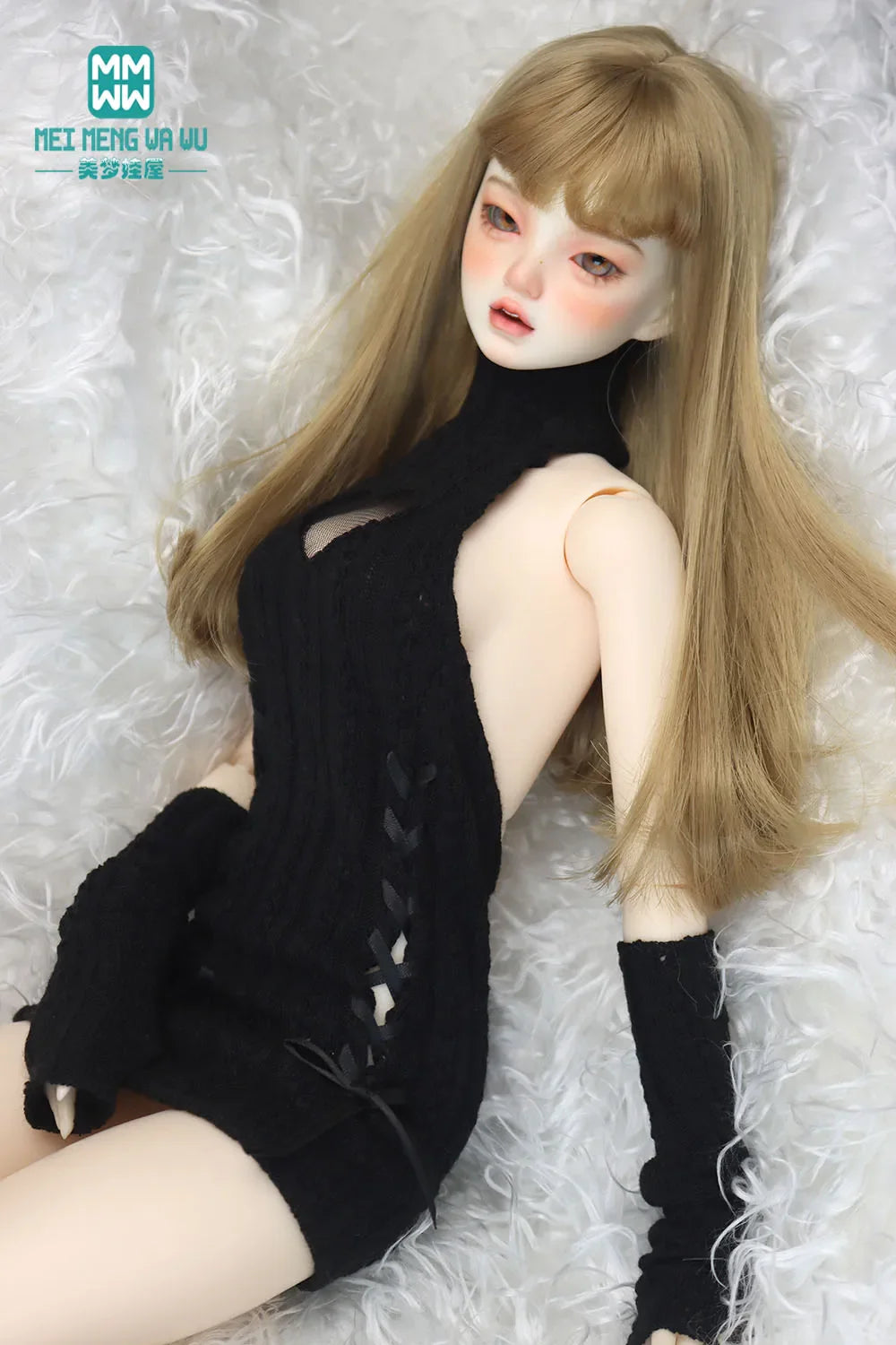 1/4 1/3 BJD clothes DD SD DDL MSD doll fashion hanging neck hanging neck sweater dress Arm sleeve