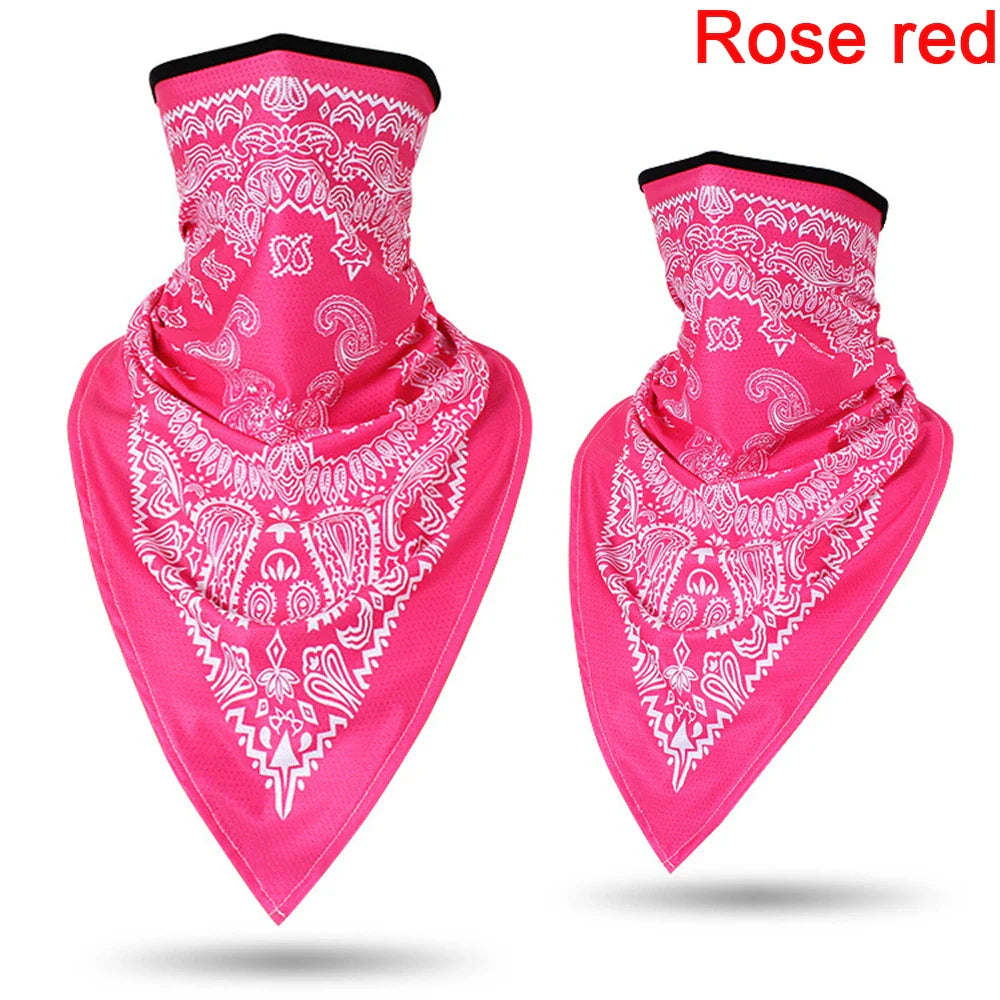 1PC Floral Print Multi-Function Scarf Neck Cover Face Mask Cycling Balaclava Bandana Scarf Cap Headwear Outdoor Sport Accessory