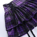 Black Checkered Women's Gothic Skirt Women Pleated Plaid Skirts Spring Autumn Girl Hip Hop Female Punk Goth Mini Skirt Clubwear