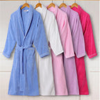 100% Cotton Toweling Terry Robe Lovers Soft Bath Robe Men And Women Nightrobe Sleepwear Male Casual Home Bathrobe Hotel Robe