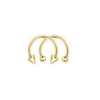 2pcs Stainless Steel Nose Hoop Ring Septum Rings Lip Studs Nostril Earrings Circular Tragus Ear Piercing Horseshoe Body Jewelry