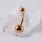 1Piece Surgical Steel Anodized Belly Button Rings Matte Balls Navel Studs Banana  Curved Barbell Body Piercing Jewelry 14g