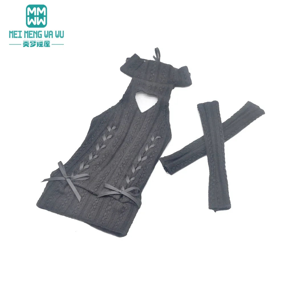 1/4 1/3 BJD clothes DD SD DDL MSD doll fashion hanging neck hanging neck sweater dress Arm sleeve