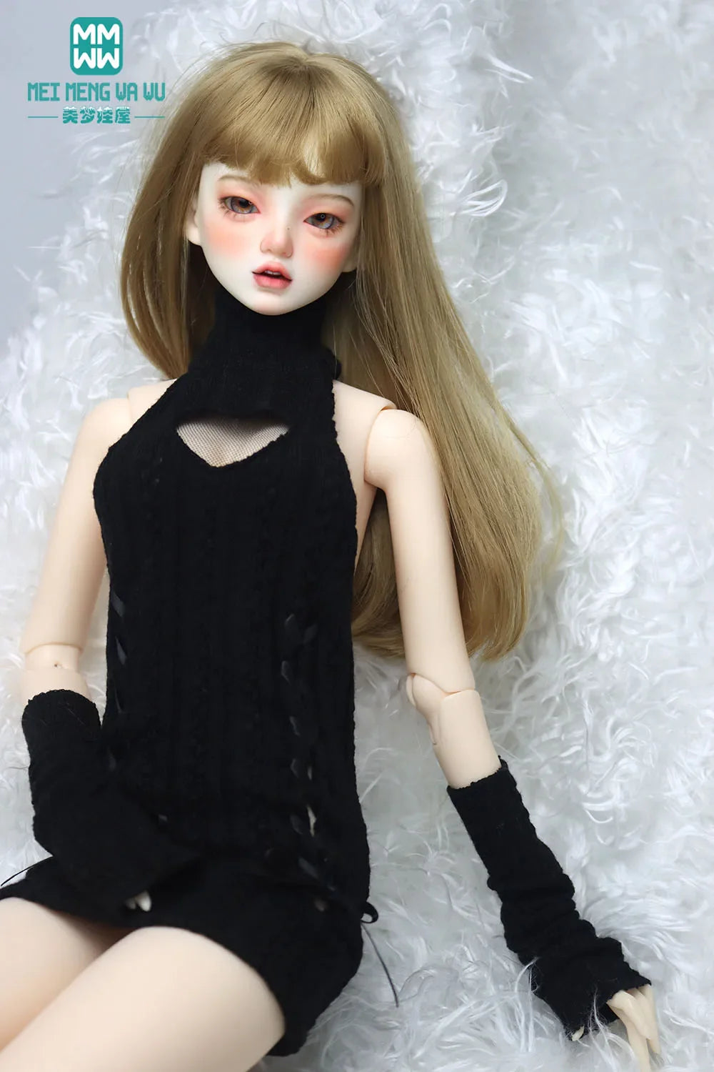 1/4 1/3 BJD clothes DD SD DDL MSD doll fashion hanging neck hanging neck sweater dress Arm sleeve