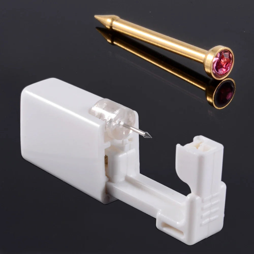 1 Unit Disposable Safe Sterile Piercing Unit For Gem Nose Studs Piercing Gun Piercer Tool Machine Kit Earring Studs Body Jewelry
