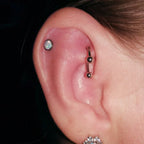 1Pc Moon Ball Smile Piercing Tooth, Labret Nose Ring, Conch Earrings, Nipple Genital Jewelry, Helix Tragus Piercing 1.2x6/8/10mm