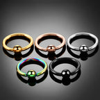 1Pc Titanium Nose Piercing Earrings Anodized Captive Bead Rings 16G Septum Hoop Ring Helix Daith Cartilage Tragus Earrings