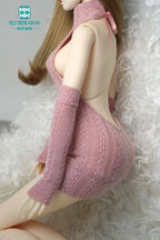 1/4 1/3 BJD clothes DD SD DDL MSD doll fashion hanging neck hanging neck sweater dress Arm sleeve