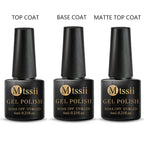 10PCS/Set Gel Nail Polish Set 125 Colors Glitter Semi Permanent Hybrid Gel Varnishes Base Top Coat Soak Off UV LED Nail Art Gel