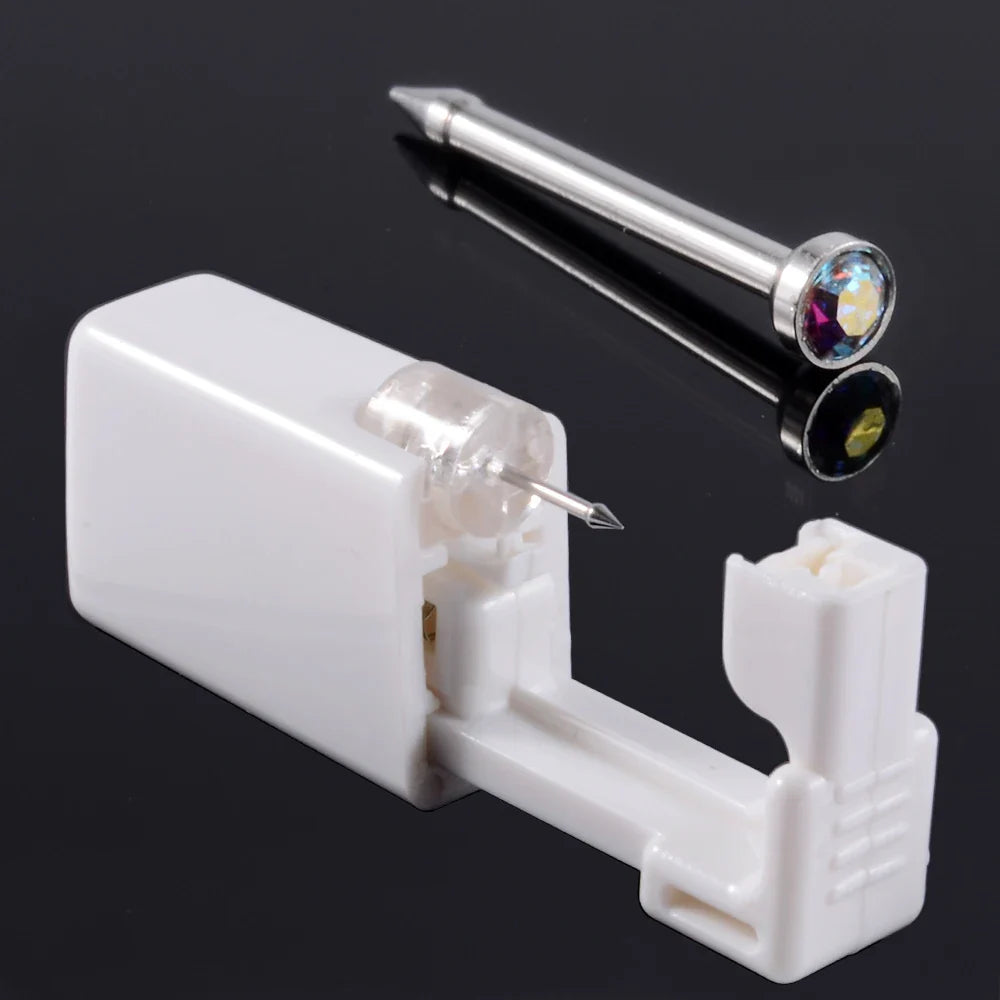 1 Unit Disposable Safe Sterile Piercing Unit For Gem Nose Studs Piercing Gun Piercer Tool Machine Kit Earring Studs Body Jewelry