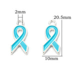 10pcs/lot Breast Cancer Awareness Ribbon Pendant Pink Ribbon Charm Pendants DIY Accessories for Women Jewelry Necklace Bracelet