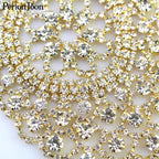 Crystal for Welding technology  patch classic DIY gold silver wedding dress Rhinestone decoration accessories  YHX061