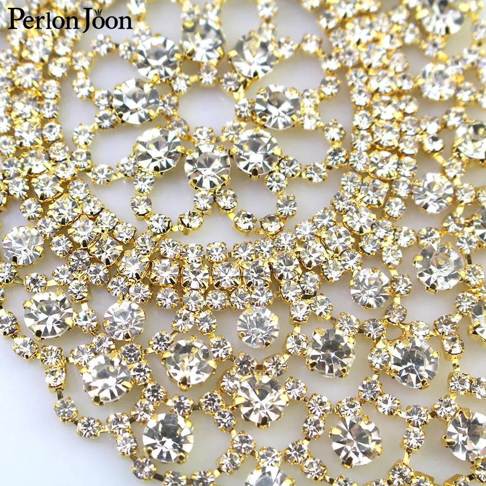 Crystal for Welding technology  patch classic DIY gold silver wedding dress Rhinestone decoration accessories  YHX061