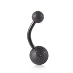 1Piece Surgical Steel Anodized Belly Button Rings Matte Balls Navel Studs Banana  Curved Barbell Body Piercing Jewelry 14g
