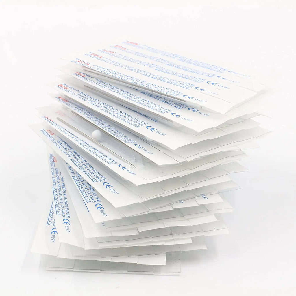 100/50/5pcs Disposable Piercing Needles 12G 14G 16G 18G 20G Ear Nose Navel Nipple Sterile Piercing Needle Permanent Makeup Tools