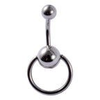 1Piece Surgical Steel Anodized Belly Button Rings Matte Balls Navel Studs Banana  Curved Barbell Body Piercing Jewelry 14g