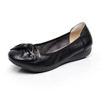 EOFK Women Ballet Flats Genuine Leather Shoes Spring Soft Casual Comfy Ballerina Flat Ladies Shallow Slip On Female Loafers