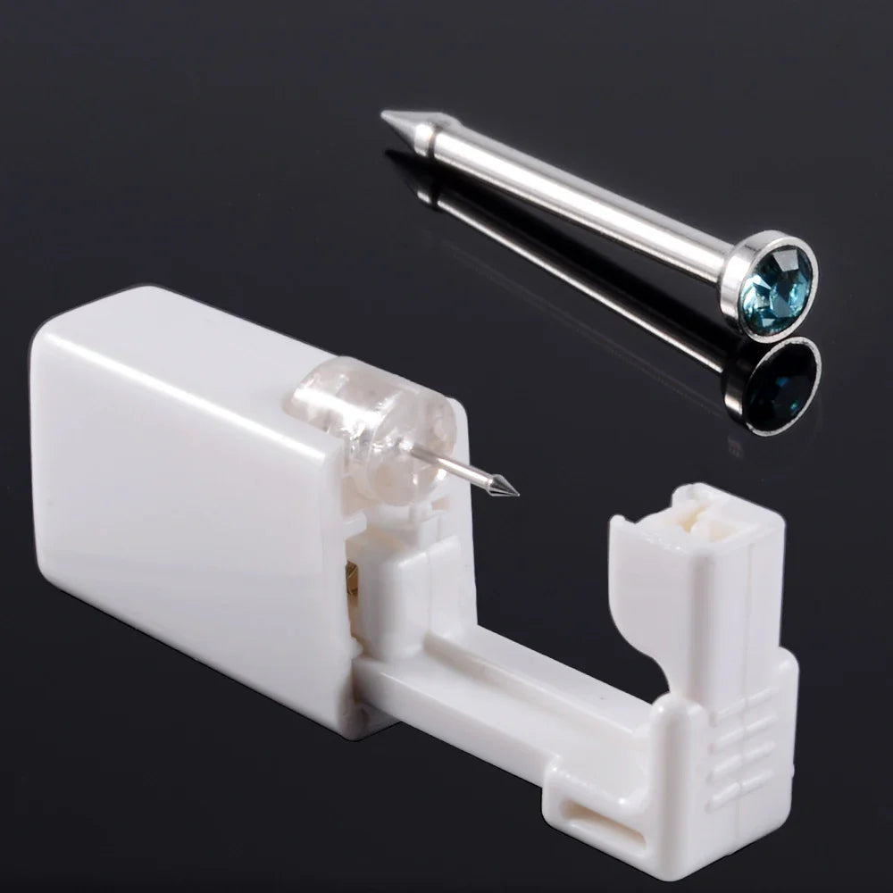 1 Unit Disposable Safe Sterile Piercing Unit For Gem Nose Studs Piercing Gun Piercer Tool Machine Kit Earring Studs Body Jewelry