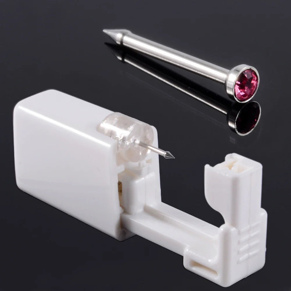 1 Unit Disposable Safe Sterile Piercing Unit For Gem Nose Studs Piercing Gun Piercer Tool Machine Kit Earring Studs Body Jewelry