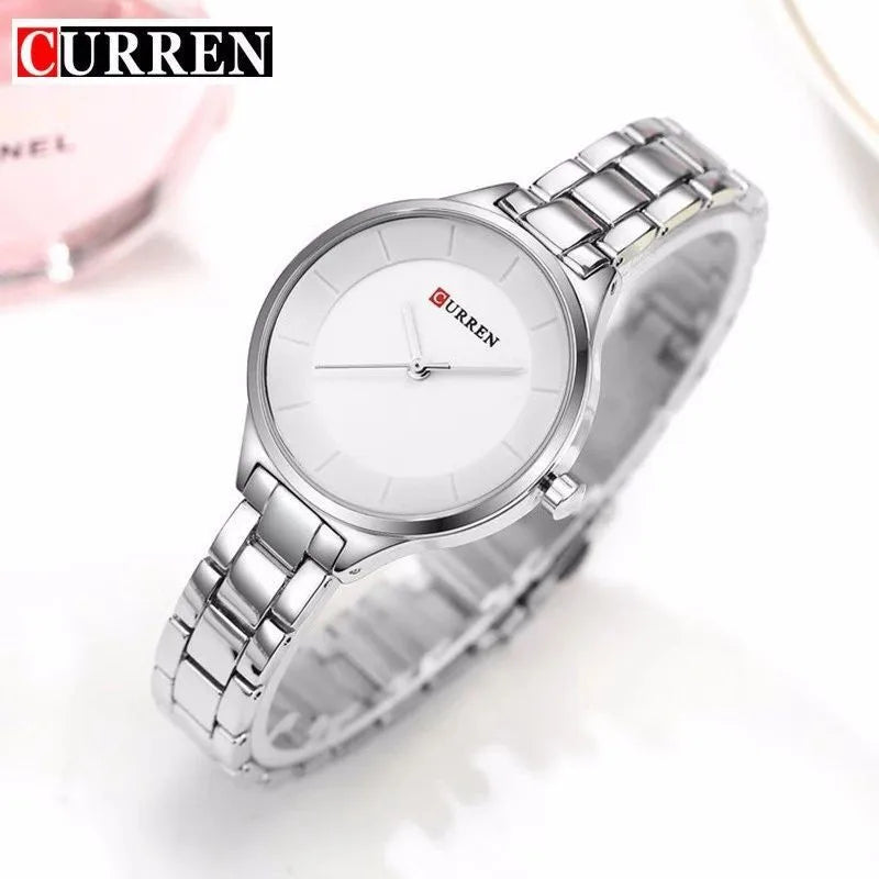 Curren 9015 Women Watches Luxury Gold Black Full Steel Dress Jewelry Quartz Watch Ladies Fashion Elegant Clock Relogio Feminino