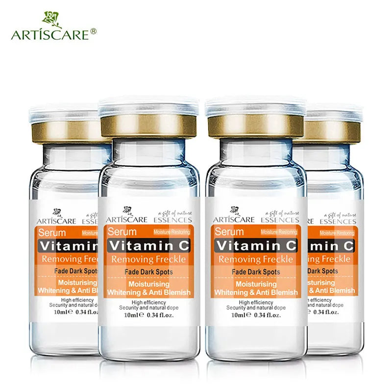 ARTISCARE Vitamin C Serum for Face Moisturizing 4Pcs Hyaluron Acid Facial Care Nourishing Essence SkinCare Products