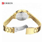 Curren 9015 Women Watches Luxury Gold Black Full Steel Dress Jewelry Quartz Watch Ladies Fashion Elegant Clock Relogio Feminino