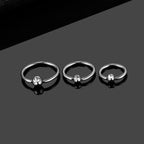 1Pc Titanium Nose Piercing Earrings Anodized Captive Bead Rings 16G Septum Hoop Ring Helix Daith Cartilage Tragus Earrings