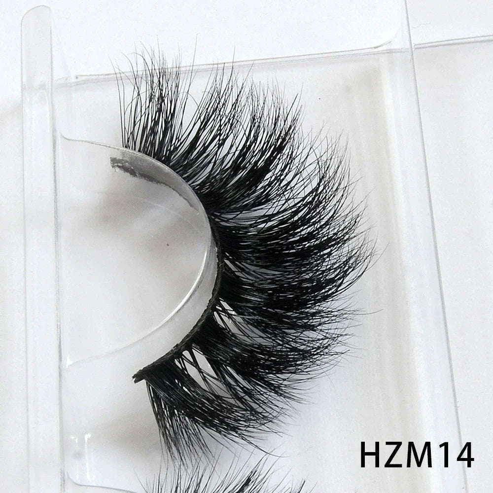 Dropshipping 15-18mm 3D Resuable Dramatic Wispy Mink Fake Eyelashes Makeup Strip False Lashes With Free Eyelash Packaging Boxes