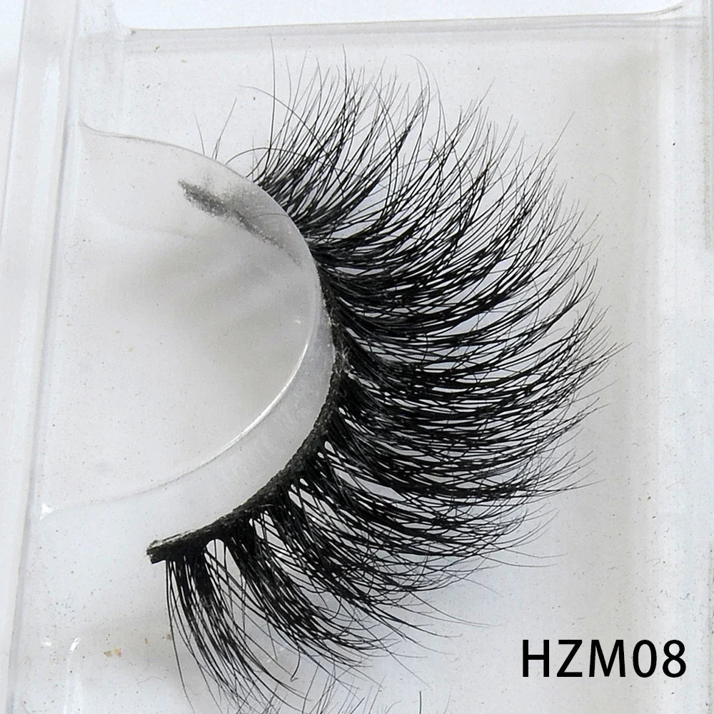 Dropshipping 15-18mm 3D Resuable Dramatic Wispy Mink Fake Eyelashes Makeup Strip False Lashes With Free Eyelash Packaging Boxes