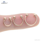 1Pc Moon Ball Smile Piercing Tooth, Labret Nose Ring, Conch Earrings, Nipple Genital Jewelry, Helix Tragus Piercing 1.2x6/8/10mm