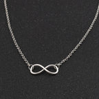 Aihua New Fashion Silver Color Infinity Necklaces & Pendants for Women Choker Party Jewelry Gifts Bijuter Collar