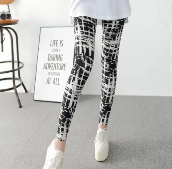 CUHAKCI Floral Sexy Pants Printed Legging Women Love Fitness Leggins Push Up Trousers Casual High Quality Sport