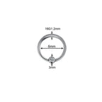 1Pc Titanium Nose Piercing Earrings Anodized Captive Bead Rings 16G Septum Hoop Ring Helix Daith Cartilage Tragus Earrings