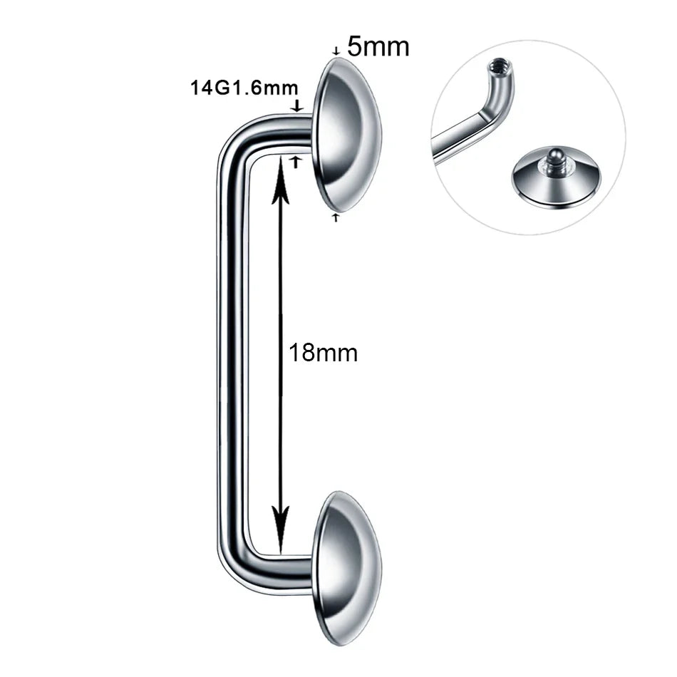 1Pc G23 Titanium Micro Dermal Piercing Crystal Dermal Anchor Piercing Top Internal &External Skin Diver Surface Piercing Jewelry