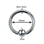 1Pc Titanium Nose Piercing Earrings Anodized Captive Bead Rings 16G Septum Hoop Ring Helix Daith Cartilage Tragus Earrings