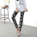 CUHAKCI Floral Sexy Pants Printed Legging Women Love Fitness Leggins Push Up Trousers Casual High Quality Sport