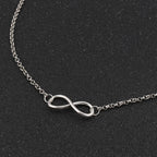 Aihua New Fashion Silver Color Infinity Necklaces & Pendants for Women Choker Party Jewelry Gifts Bijuter Collar
