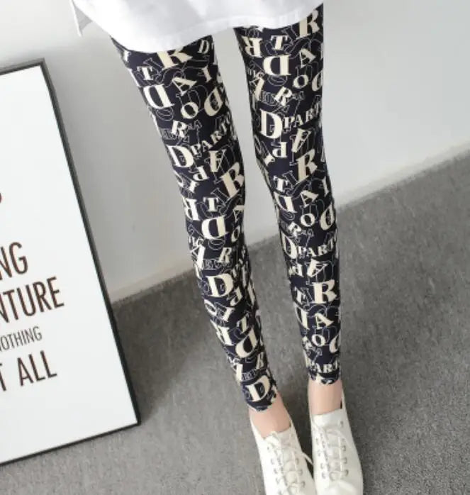 CUHAKCI Floral Sexy Pants Printed Legging Women Love Fitness Leggins Push Up Trousers Casual High Quality Sport