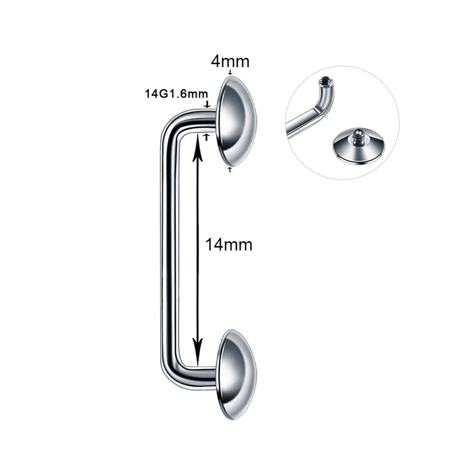 1Pc G23 Titanium Micro Dermal Piercing Crystal Dermal Anchor Piercing Top Internal &External Skin Diver Surface Piercing Jewelry