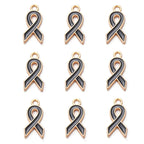 10pcs/lot Breast Cancer Awareness Ribbon Pendant Pink Ribbon Charm Pendants DIY Accessories for Women Jewelry Necklace Bracelet