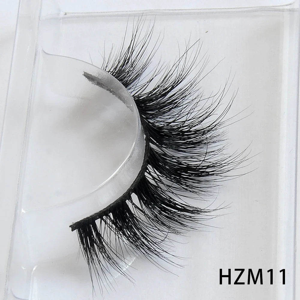 Dropshipping 15-18mm 3D Resuable Dramatic Wispy Mink Fake Eyelashes Makeup Strip False Lashes With Free Eyelash Packaging Boxes