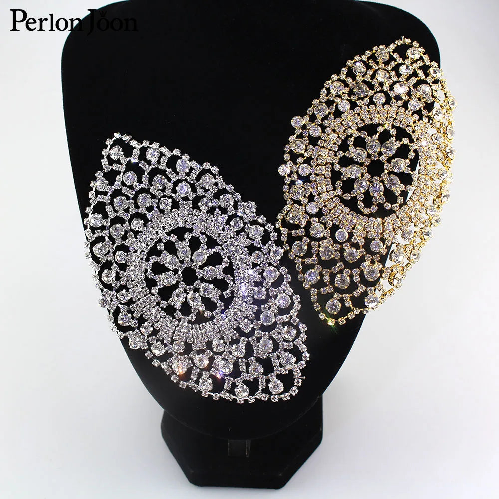 Crystal for Welding technology  patch classic DIY gold silver wedding dress Rhinestone decoration accessories  YHX061