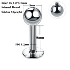 10Pcs/20Pcs/50Pcs G23 Titanium Labret Piercing Internal & External Design Lip Piercing Labret Stud Cartilage Helix Piercing