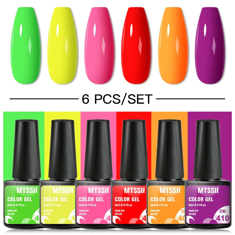 10PCS/Set Gel Nail Polish Set 125 Colors Glitter Semi Permanent Hybrid Gel Varnishes Base Top Coat Soak Off UV LED Nail Art Gel
