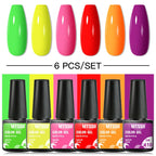 10PCS/Set Gel Nail Polish Set 125 Colors Glitter Semi Permanent Hybrid Gel Varnishes Base Top Coat Soak Off UV LED Nail Art Gel